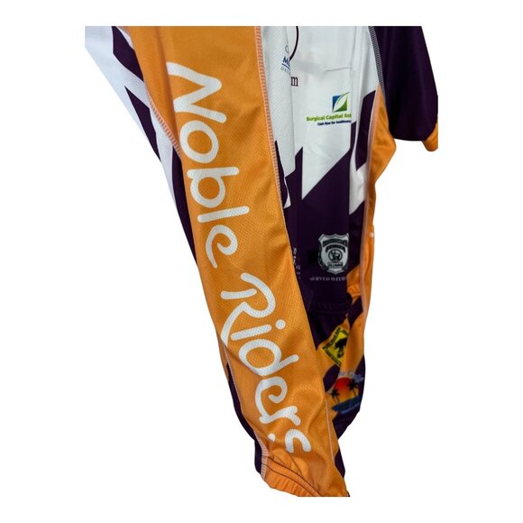 Primal Noble Riders Bike MS Tour Team Cycling Jersey Men’s M Purple Orange White - Picture 6 of 7